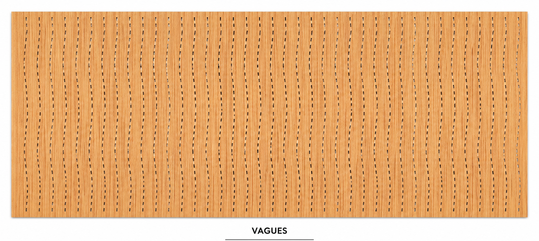 Panneau perforé motif Vagues en bois naturel — PANWOOD